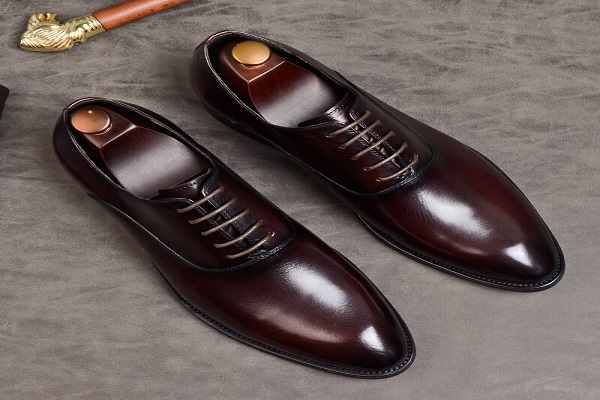 أحذية رسمية من الجلد الأصلي للرجال أكسفورد