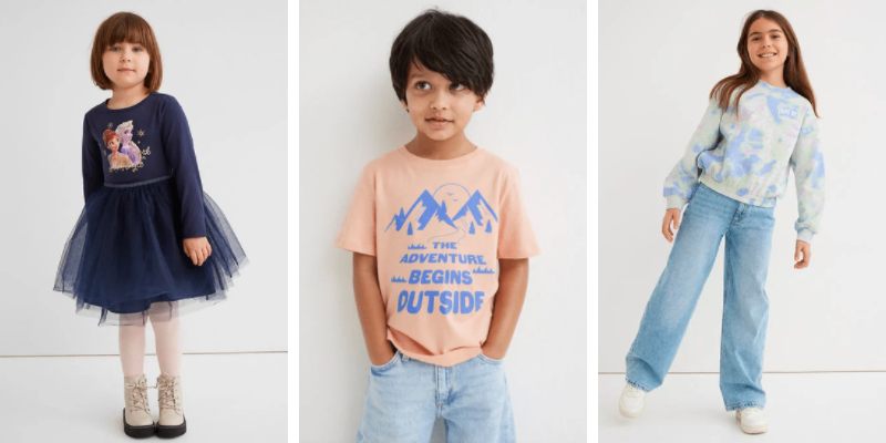 أنواع ملابس الأطفال التي يوفرها موقع اتش اند ام H&M