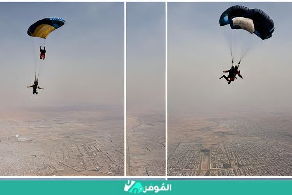 القفز بالمظلات في سماء دبي