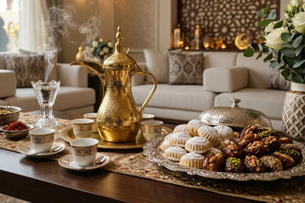 حلويات وقهوة وضيافة العيد