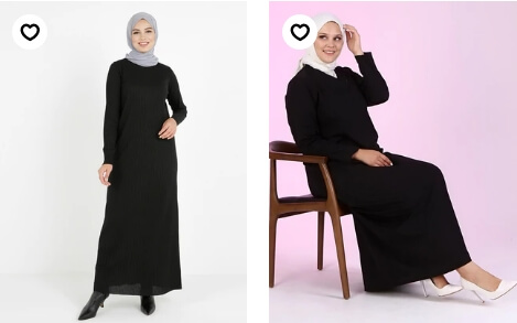 ملابس رمضانية نسائية فستان أسود