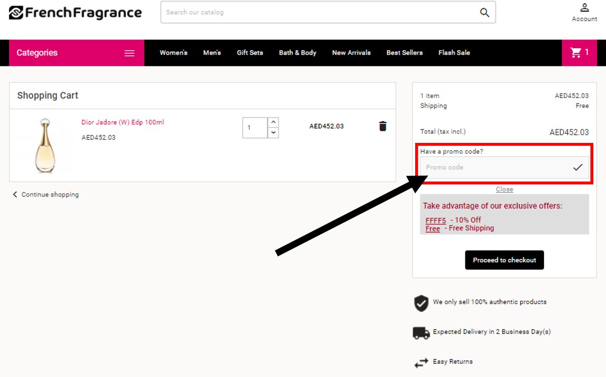 كيف أستخدم كود خصم فرنش فراجرنس أو كوبون فرنش فراجرنس ضمن كوبونات وعروض فرنش فراجرنس عبر الموفر على موقع فرنش فراجرنس French Fragrance ؟