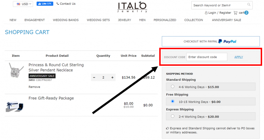 How to use my Italo jewelry promo codes, Italo jewelry coupon codes & Italo jewelry offers to shop online