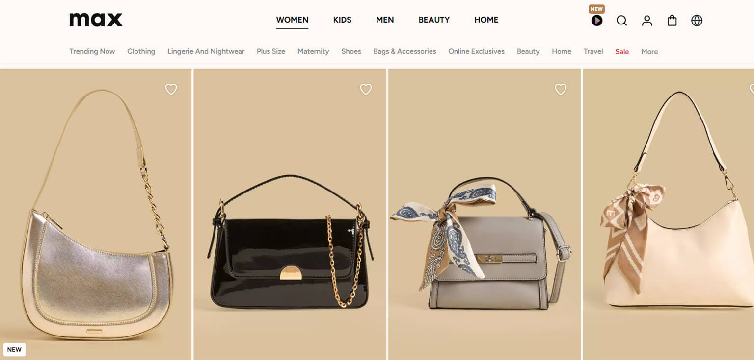 Max Fashion Bags & Accessories