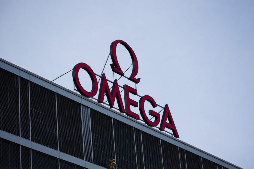Omega logo sign