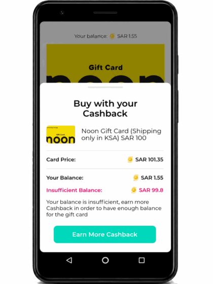 Redeem Cashback for Gift Cards