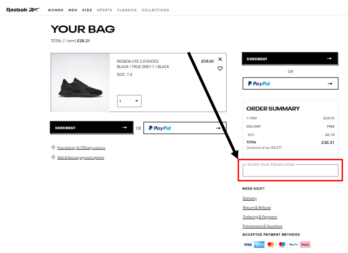Reebok Coupons 2022 كود خصم ريبوك وكوبونات حصرية الموفر
