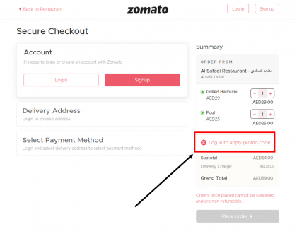 New zomato store offer code