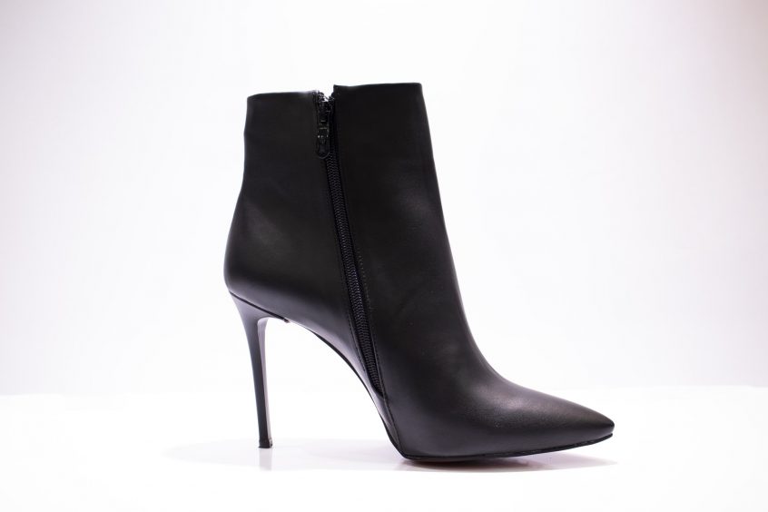 black leather boot