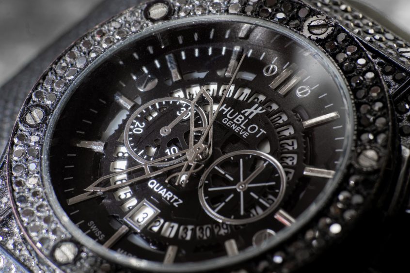 hublot watch close up