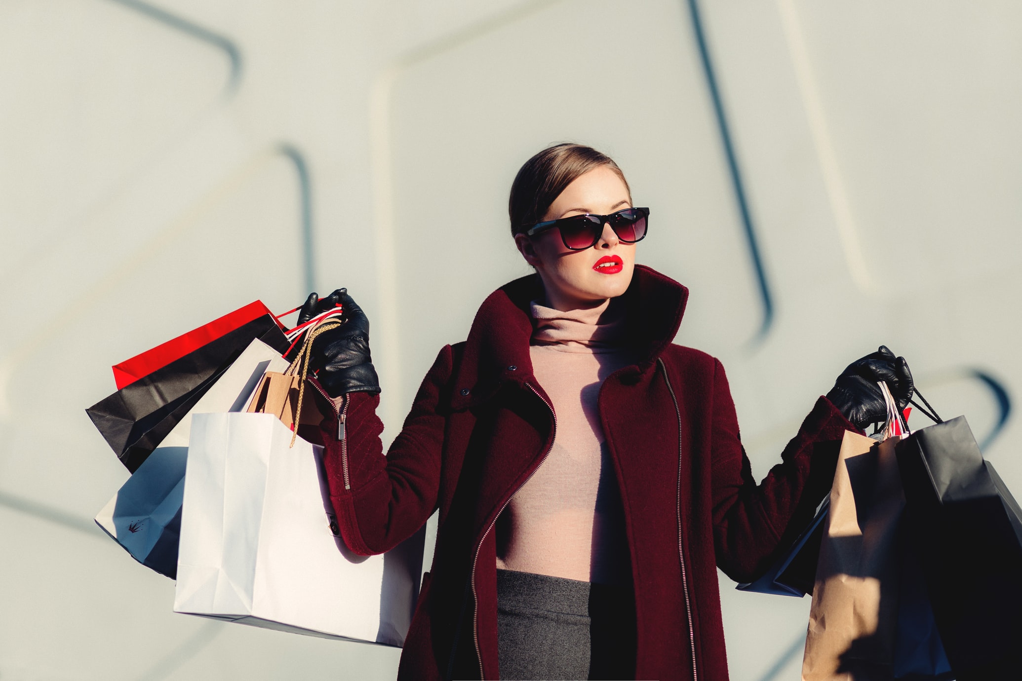 woman shopping bags