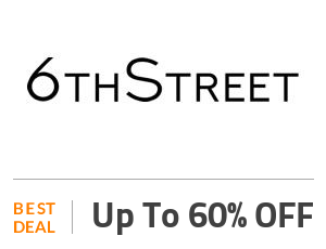 6th Street Deal: 6thStreet Discount Code SPECIAL: Up to 60% Off + 5% EXTRA  Off