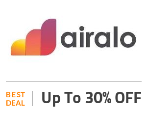 Airalo Deal: Airalo Discount Code: Up to 30% Off eSIM at Airalo.com Off