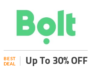 Bolt Deal: Bolt Coupon Code: Get 30% OFF on Your First Ride (iOS) Off