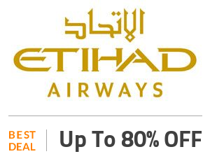 Etihad Airways Deal:  Etihad Airways Deals: Up to 80% Off on Flights Off
