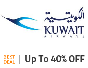 Kuwait Airways Deal: Buy 1 Ticket & Get 40% OFF on 2nd Business Ticket Off