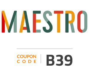Maestro Pizza Coupon Code: B39