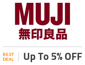 Muji Deal: Muji Coupon Code: Get 5% Off Sitewide Off