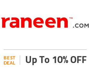 Raneen Deal: Raneen Coupon Code: Get 10% OFF on Everything Off